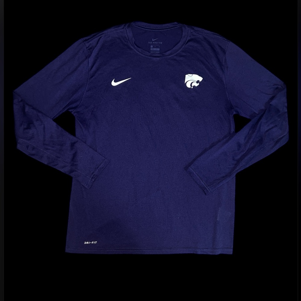 Men’s Nike Dri-Fit K-State Purple Long Sleeve Shirt Size L